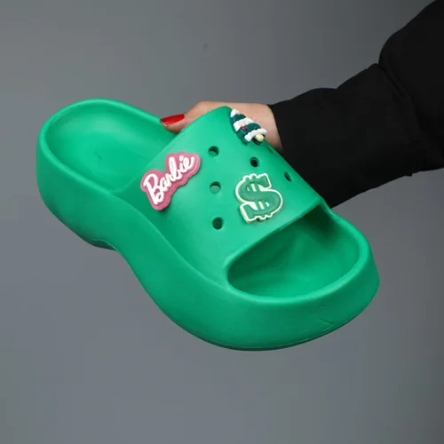 دمپایی زنانه زیتون مدل پرنسس