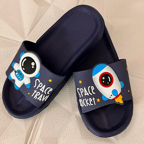 دمپایی پسرانه زیتون مدل اسپیس